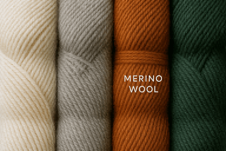 A chart comparing different merino wool grades by micron size